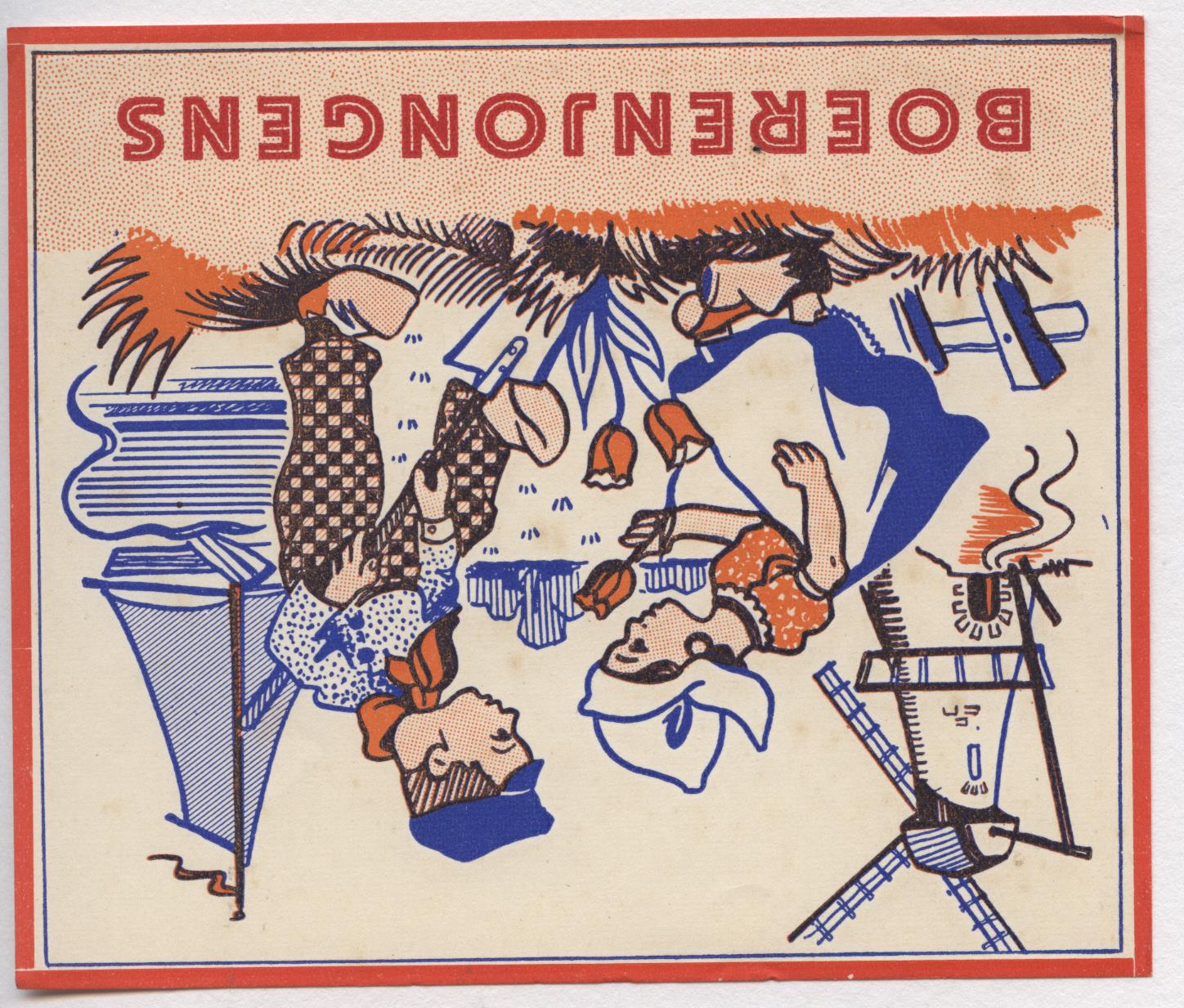 Etiket 'Boerenjongens' en 'Boerenmeisjes', Sint-Lievens-Houtem, 1923-1969